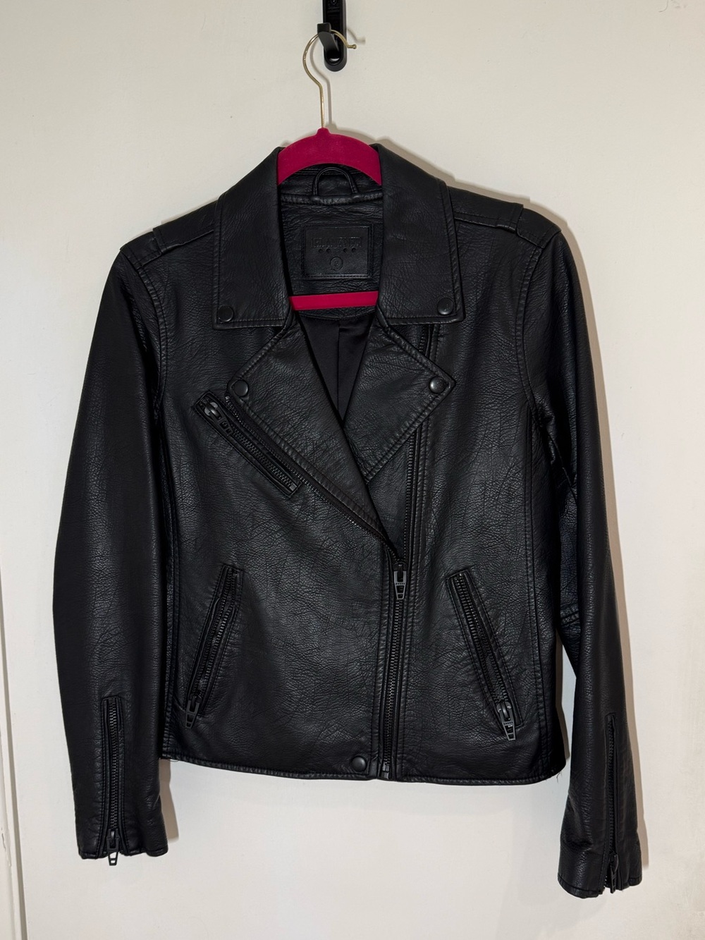 Blank NYC Black Faux Leather Moto Jacket
